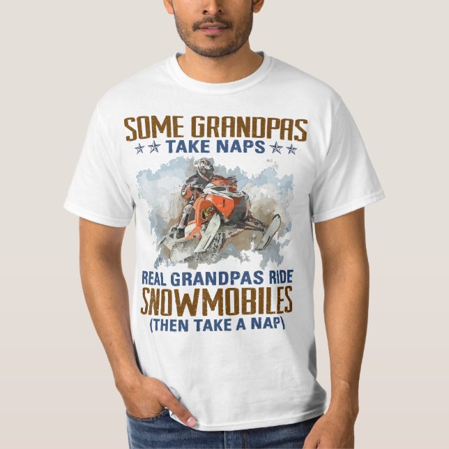 Camiseta Mens Some Grandpas Take Naps Real Grandpas Ride Sn (Anverso)