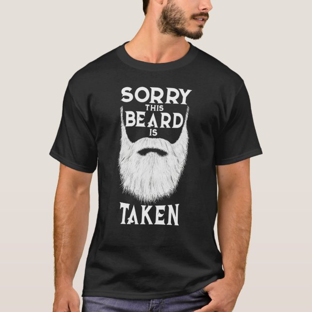 Camiseta Mens Sorry This Beard is Taken Valentines Day Bear (Anverso)