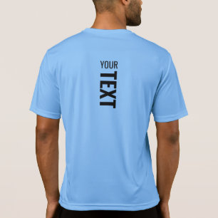 Camiseta Mens Sport Activewear Back Print Carolina Blue