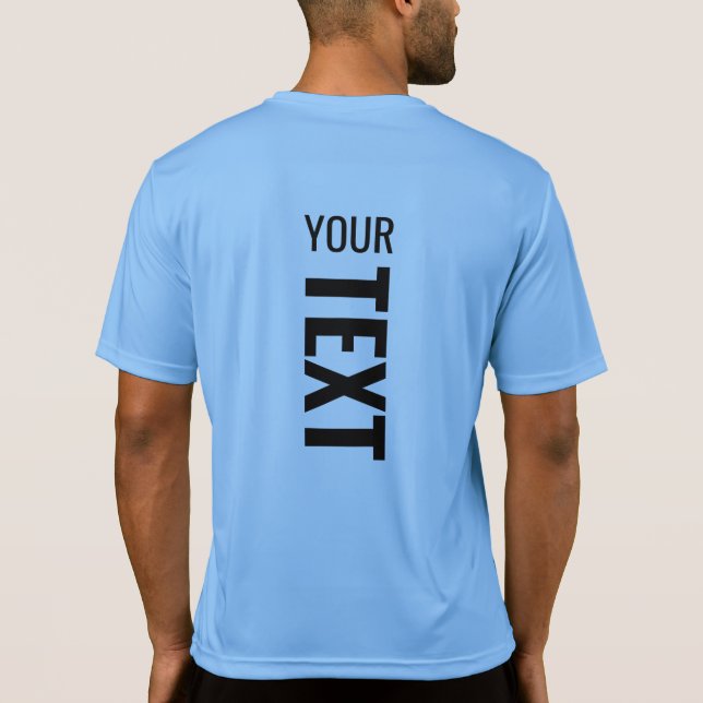 Camiseta Mens Sport Activewear Back Side Print Blue (Reverso)