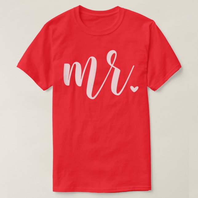 Camiseta Mens Sr. Boda Nuevo Marido de luna de miel Matchin (Diseño del anverso)