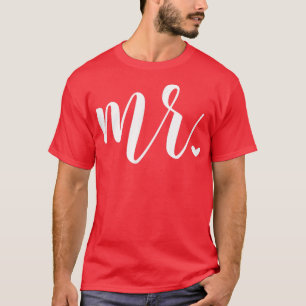 Camiseta Mens Sr. Boda Nuevo Marido de luna de miel Matchin