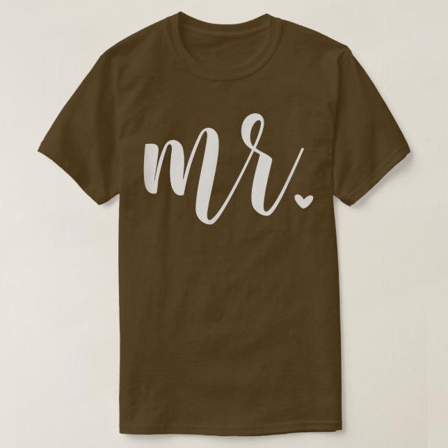 Camiseta Mens Sr. Boda Nuevo Marido de luna de miel Matchin (Diseño del anverso)