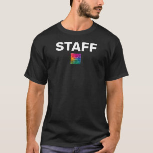 Camiseta Mens Staff Bulk Doble cara Logotipo de impresión N