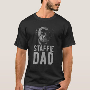 Camiseta Mens Staffordshire Bull Terrier En Negro Para Homb