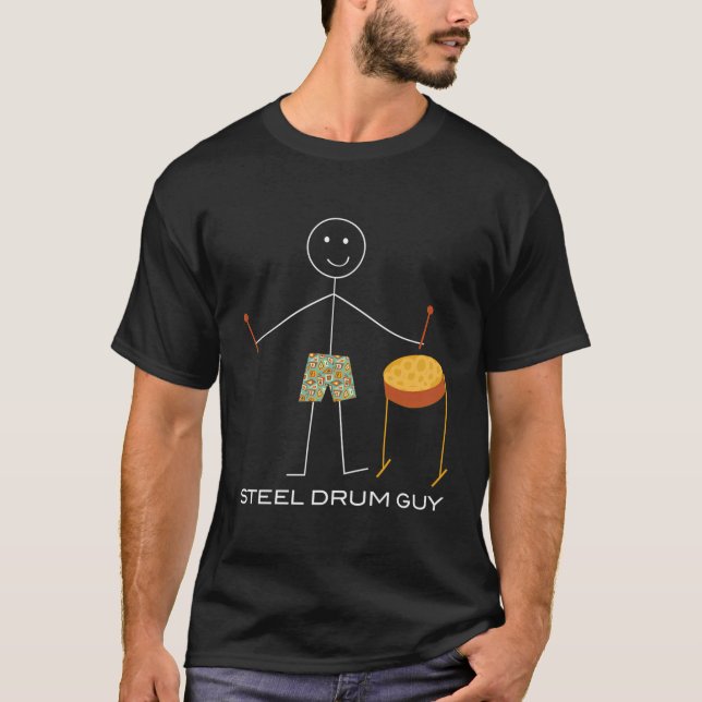 Camiseta Mens Steel Drum Steel Pan Player (Anverso)