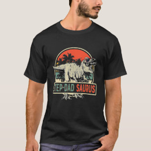 Camiseta Mens Step Dadsaurus Rex Dinosaur Step Dad Saurus F