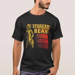 Camiseta Mens Stepdad Bear Vintage Retro