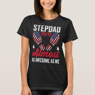 Camiseta Mens Stepdad eres casi como yo Bandera Americana