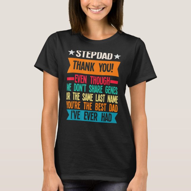 Camiseta Mens Stepdad Gracias Aunque Padre (Anverso)