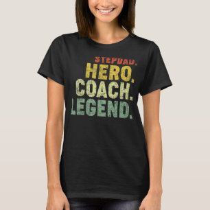 Camiseta Mens Stepdad Hero Coach Leyenda Vintage Stepdad Fa