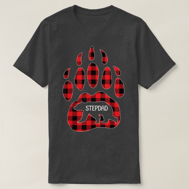 Camiseta Mens Stepdad Oso Búfalo rojo de plástico Stepdad M (Diseño del anverso)