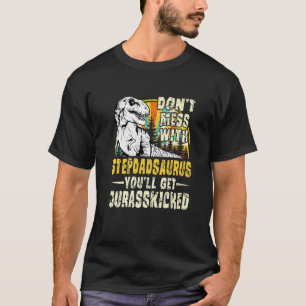 Camiseta Mens Stepdad Rex Saurus Papasaurus Dinosaurios Hom