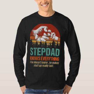 Camiseta Mens Stepdad sabe todo lo que la familia de los pu