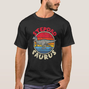 Camiseta Mens Stepdad Saurus I Velociraptor I Family Matchi
