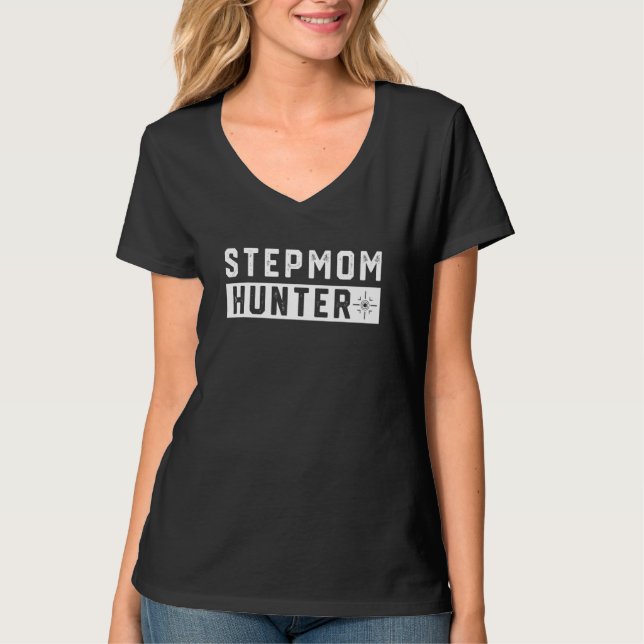 Camiseta Mens Stepmom Hunting Funny Saying Quote step mom j (Anverso)