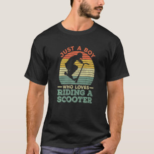 Camiseta Mens Stunt Scooter Para Un Chico De Motociclista