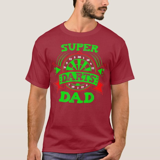 Camiseta Mens Super Darts Dad (Anverso)