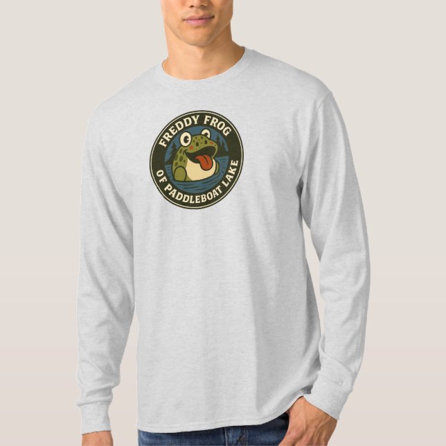Camiseta Men's T-Shirt Frog on Paddleboat Tee (Anverso)