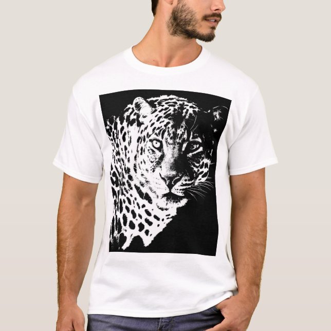 Camiseta Mens T-Shirt Pop Art Template Animales Cabeza de l (Anverso)