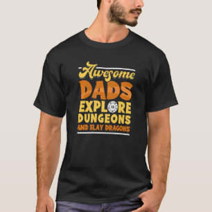 Camiseta Mens Tabeletop Dad Explora Dungeons Slay Dragons R