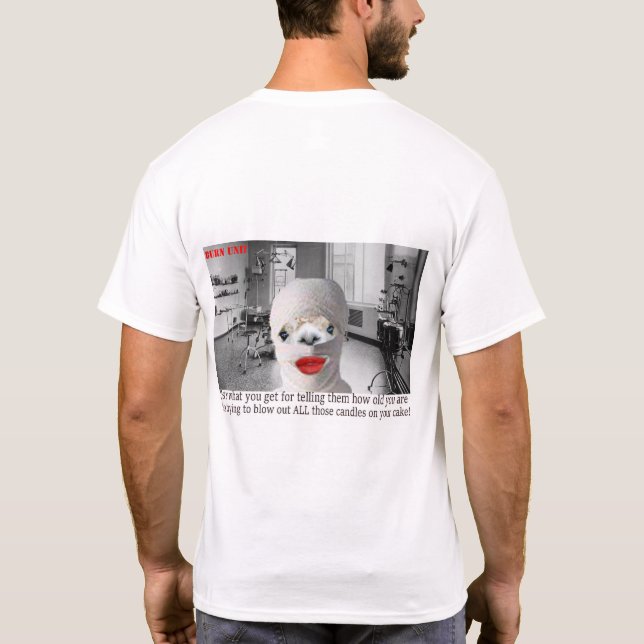 Camiseta mens tee, alpaca en la unidad de quemado feliz cum (Reverso)