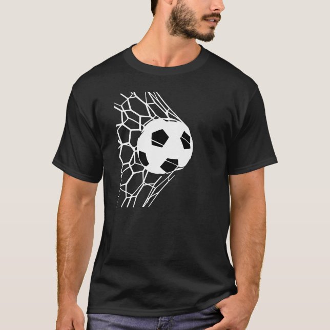 Camiseta Mens Tee de gol de bolas de fútbol (Anverso)