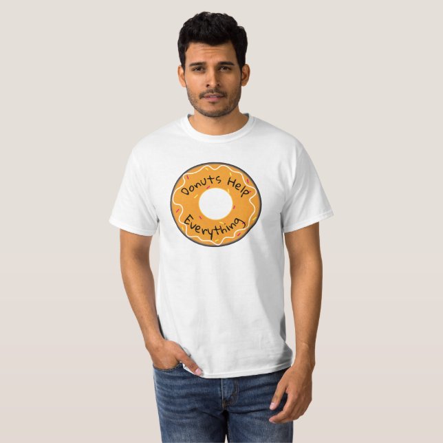 Camiseta Mens Tee Donuts Ayuda Todo (Anverso completo)