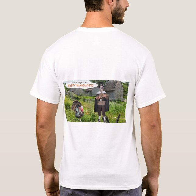 Camiseta mens tee Happy thanksding turkey (Reverso)