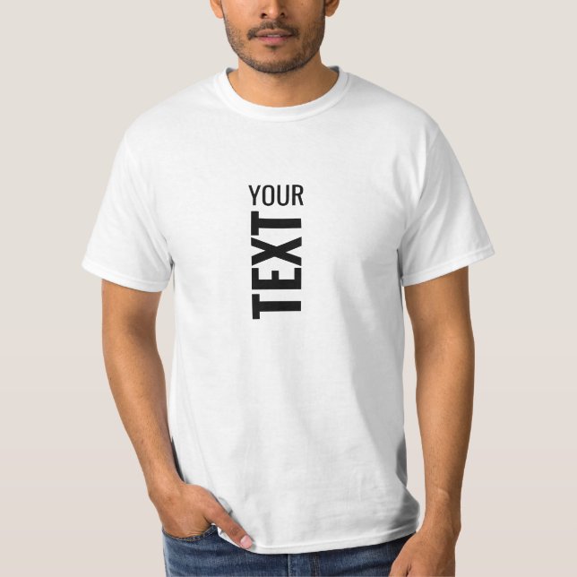 Camiseta Mens Tee Shirts Personalizado Añadir plantilla de  (Anverso)