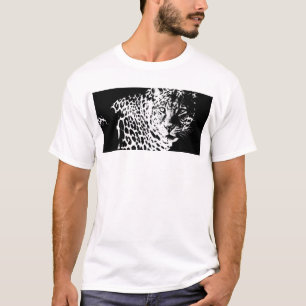 Camiseta Mens Tees Pop Art Animal Leoparhead Template