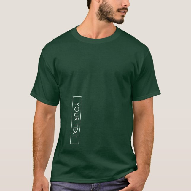 Camiseta Mens Tees Trendy Deep Forest Green Template (Anverso)