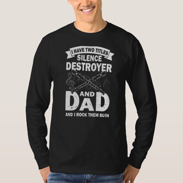 Camiseta Mens Tengo Dos Títulos Destruidor De Silencio Y Fl (Anverso)