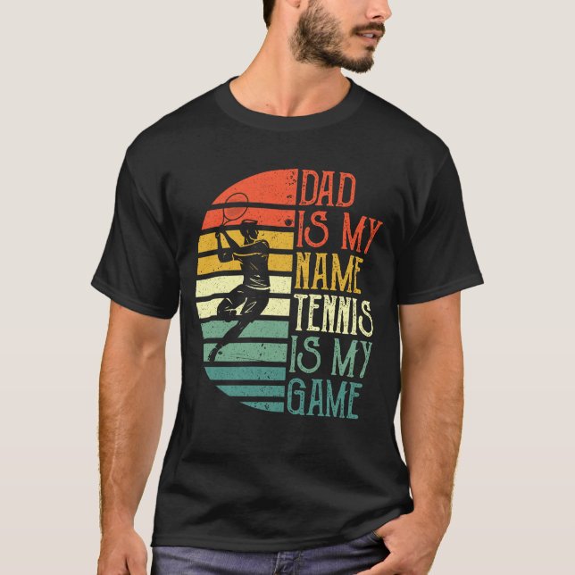 Camiseta Mens Tennis Dad Fathers Day Gift for Dad fisherman (Anverso)