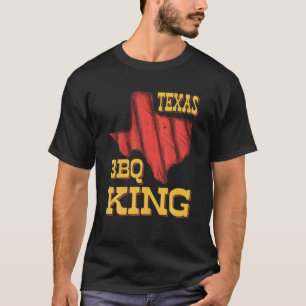 Camiseta Mens Texas BBQ King Barbacoa Fumador carne barbaco