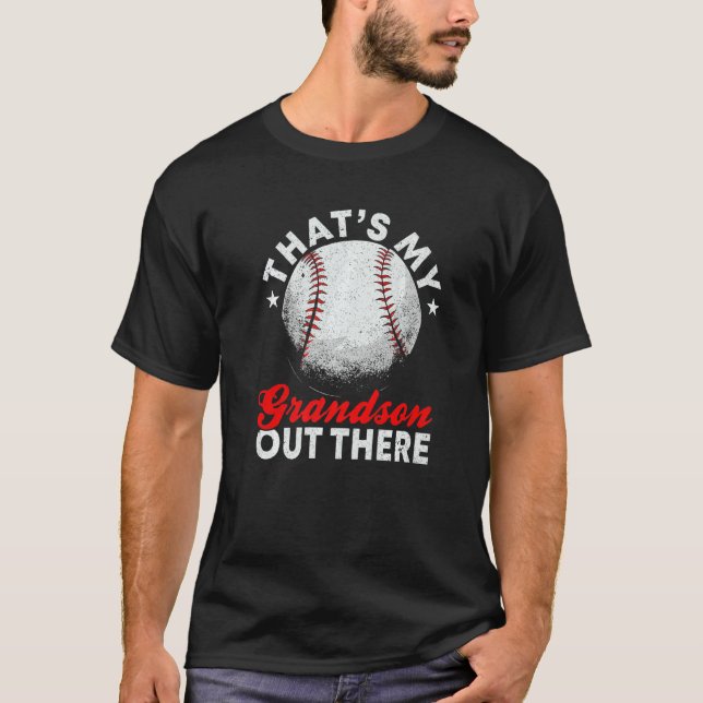 Camiseta Mens That's My Grandson Out There Baseball Grandpa (Anverso)
