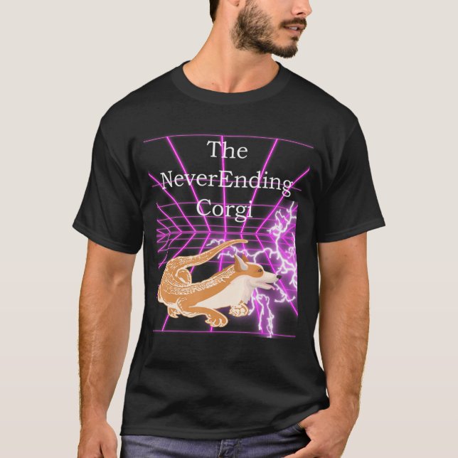 Camiseta Mens The Corgi Falkor Falcorg Cute Cor (Anverso)