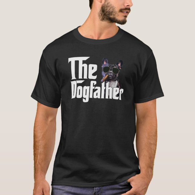 Camiseta Mens The Dogfather French Bulldog Funny Dog Owner (Anverso)