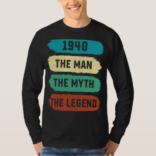 Camiseta Mens The Man Myth Legend 1940 82nd Birthday For 8