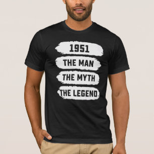 Camiseta Mens The Man Myth Legend 1951 71st Birthday For 7