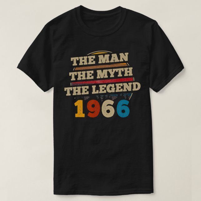 Camiseta Mens The Man Myth Legend 1966 56th Birthday Gift F (Diseño del anverso)