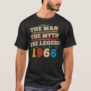 Camiseta Mens The Man Myth Legend 1966 56th Birthday Gift F