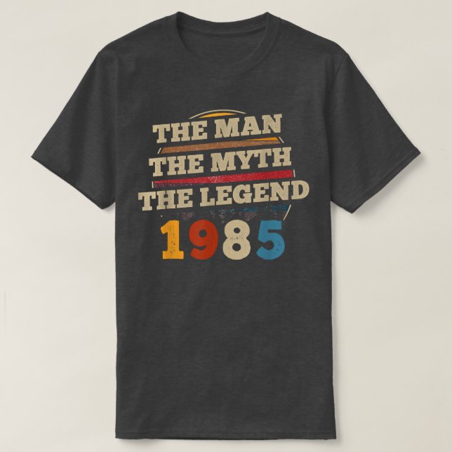 Camiseta Mens The Man Myth Legend 1985 37th Birthday Gift F (Diseño del anverso)