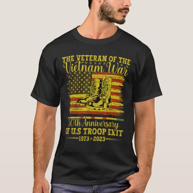 Camiseta Mens The Veteran Of The Vietnam War 50th Anniversa (Anverso)
