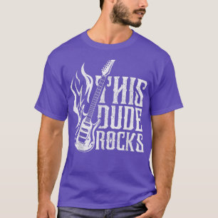 Camiseta Mens This Dude Rockea Rock N Roll Rock Music