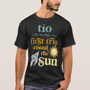 Camiseta Mens Tio Espacio Ultraterrestre Primer Día de Cump