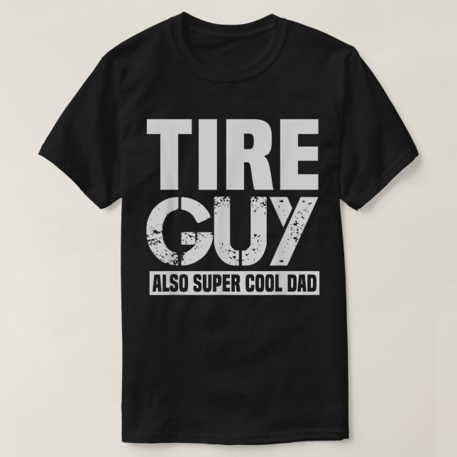 Camiseta Mens Tire Guy divertido mecánico de coches Papá H (Diseño del anverso)