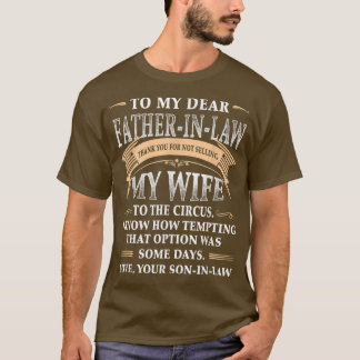Camiseta Mens To my dear fatherinlaw love your soninlaw 