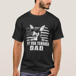 Camiseta Mens Toy Fox Terrier Dad Guay Vintage Retro Orgull