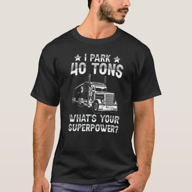 Camiseta Mens Trucking  Semi Truck Driver Tucker (Anverso)